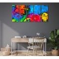 5-PIECE CANVAS PRINT ABSTRACTION FULL OF COLORS - ABSTRACT PICTURES - PICTURES