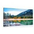 CANVAS PRINT A LAKE IN BEAUTIFUL NATURE - PICTURES OF NATURE AND LANDSCAPE - PICTURES