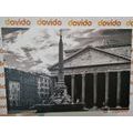 CANVAS PRINT ROMAN BASILICA IN BLACK AND WHITE - BLACK AND WHITE PICTURES - PICTURES