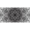 CANVAS PRINT BLACK AND WHITE ROSETTE - BLACK AND WHITE PICTURES - PICTURES