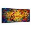 WANDBILD BUNTE MUSIKALISCHE ABSTRAKTION - MUSIKBILDER - BILDER