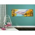 CANVAS PRINT SCENERY OF A MOUNTAIN LAKE - PICTURES OF NATURE AND LANDSCAPE - PICTURES