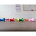 COLORED CLIPS (10 PCS) - PUSHPINS - PICTURES