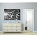 CANVAS PRINT DREAM CATCHER IN BLACK AND WHITE - BLACK AND WHITE PICTURES - PICTURES