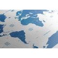 DECORATIVE PINBOARD WORLD MAP WITH INDIVIDUAL STATES - PICTURES ON CORK - PICTURES