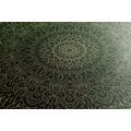 CANVAS PRINT DETAILED DECORATIVE MANDALA IN GREEN COLOR - PICTURES FENG SHUI - PICTURES