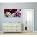 WANDBILD BLUMENSTRAUSS AUS ROSEN IM RETRO-STIL - VINTAGE- UND RETRO-BILDER - BILDER