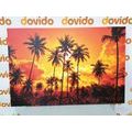 TABLEAU SUR TOILE – PALMIERS DE COCO SUR LA PLAGE - TABLEAUX DE LA NATURE ET DES PAYSAGES - TABLEAUX