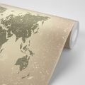 SELF ADHESIVE WALLPAPER OLD WORLD MAP ON AN ABSTRACT BACKGROUND - SELF-ADHESIVE WALLPAPERS - WALLPAPERS