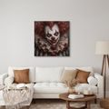 QUADRO SU TELA – CLOWN HORROR DAL SORRISO AGGHIACCIANTE - QUADRI HALLOWEEN E HORROR - STAMPE E QUADRI