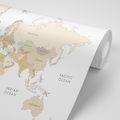 SELF ADHESIVE WALLPAPER WORLD MAP WITH VINTAGE ELEMENTS - SELF-ADHESIVE WALLPAPERS - WALLPAPERS