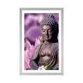 POSTER WITH MOUNT PEACEFUL BUDDHA - FENG SHUI - POSTERS