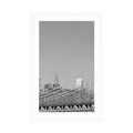 POSTER WITH MOUNT SKYSCRAPERS IN NEW YORK CITY IN BLACK AND WHITE - BLACK AND WHITE - POSTERS