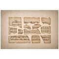TAPETE VINTAGE NOTENBLÄTTER - MUSIK FOTOTAPETEN - TAPETEN