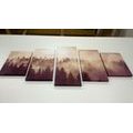 5-PIECE CANVAS PRINT FOG OVER THE FOREST - PICTURES OF NATURE AND LANDSCAPE - PICTURES