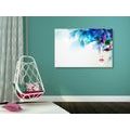 CANVAS PRINT FASHIONABLE FEMALE FACE WITH ABSTRACT ELEMENTS - PICTURES OF PEOPLE - PICTURES