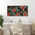 WANDBILD BUNTE SCHALLPLATTEN - MUSIKBILDER - BILDER