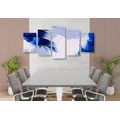 5-PIECE CANVAS PRINT ARTISTIC PAINTING OF THREE COLORS - ABSTRACT PICTURES - PICTURES