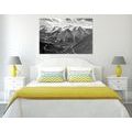 CANVAS PRINT BEAUTIFUL MOUNTAIN PANORAMA IN BLACK AND WHITE - BLACK AND WHITE PICTURES{% if product.category.pathNames[0] != product.category.name %} - PICTURES{% endif %}