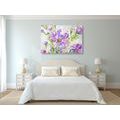 CANVAS PRINT PAINTED SUMMER FLOWERS - PICTURES FLOWERS - PICTURES