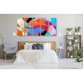 5-PIECE CANVAS PRINT COLORFUL ABSTRACTION - POP ART PICTURES - PICTURES