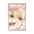 POSTER LUXURIOUS MAGNOLIA WITH PEARLS - FLOWERS - POSTERS