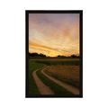 AFFICHE COUCHER DE SOLEIL SUR LE PAYSAGE - NATURE - AFFICHES