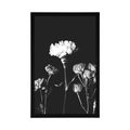 POSTER ELEGANT BLACK AND WHITE FLOWERS - BLACK AND WHITE - POSTERS