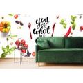 SELF ADHESIVE WALLPAPER WITH THE INSCRIPTION - YOU ARE WHAT YOU EAT - SELF-ADHESIVE WALLPAPERS - WALLPAPERS