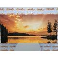 CANVAS PRINT REFLECTION OF A MOUNTAIN LAKE - PICTURES OF NATURE AND LANDSCAPE - PICTURES