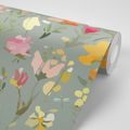 SELF ADHESIVE WALLPAPER ABSTRACT PAINTED FLOWERS - SELF-ADHESIVE WALLPAPERS - WALLPAPERS