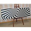 CANVAS PRINT BLACK AND WHITE ILLUSION - BLACK AND WHITE PICTURES - PICTURES