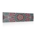 CANVAS PRINT INDIAN MANDALA WITH FLORAL PATTERN - PICTURES FENG SHUI - PICTURES