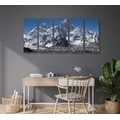 QUADRO IN 5 PARTI CIMA DELLA MONTAGNA - QUADRI DI NATURA E PAESAGGIO - QUADRI