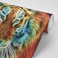 WALLPAPER TIGER HEAD IN AN ABSTRACT DESIGN - WALLPAPERS ANIMALS - WALLPAPERS