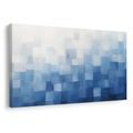 TABLEAU SUR TOILE – ABSTRACTION GÉOMÉTRIQUE BLEUE DÉLICATE - IMAGES FORMES ABSTRAITES - TABLEAUX