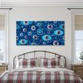 TABLEAU SUR TOILE – MOSAÏQUE ABSTRAITE DE YEUX BLEUS - TABLEAUX PAR THÈME - TABLEAUX