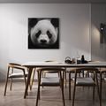 WANDBILD PANDA AUF SCHWARZEM HINTERGRUND - BILDER TIERE - BILDER