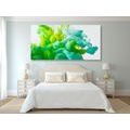 CANVAS PRINT INK IN SHADES OF GREEN - ABSTRACT PICTURES - PICTURES