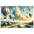 OBRAZ LET BALONŮ NAD KRAJINOU - OBRAZY POLE A LOUKY - OBRAZY