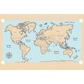 PAPIER PEINT AUTOCOLLANT CARTE DU MONDE AVEC BORDURE BEIGE - PAPIERS PEINTS AUTOCOLLANTS - PAPIER PEINT