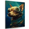 CANVAS PRINT BLUE-GOLD DOG - PICTURES LORDS OF THE ANIMAL KINGDOM - PICTURES