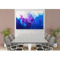 CANVAS PRINT INK IN BLUE-VIOLET SHADES - ABSTRACT PICTURES{% if product.category.pathNames[0] != product.category.name %} - PICTURES{% endif %}