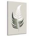 CANVAS PRINT LEAF FROM A FERN WITH A TOUCH OF MINIMALISM - PICTURES OF TREES AND LEAVES - PICTURES