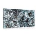 CANVAS PRINT DANDELION WITH ABSTRACT ELEMENTS - PICTURES FLOWERS - PICTURES