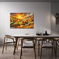 OBRAZ PODZIMNÍ KRAJINA SE ZÁPADEM - OBRAZY VÝCHOD A ZÁPAD SLUNCE - OBRAZY