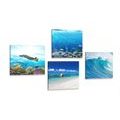 CANVAS PRINT SET SEA WORLD - SET OF PICTURES - PICTURES