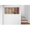 5-PIECE CANVAS PRINT TREE CROWN - PICTURES OF TREES AND LEAVES - PICTURES