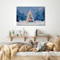 OBRAZ VÁNOČNÍ STROM V ZIMNÍ KRAJINĚ - VÁNOČNÍ A ZIMNÍ OBRAZY - OBRAZY