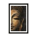 POSTER MIT PASSEPARTOUT BUDDHAS GESICHT - FENG SHUI - POSTER